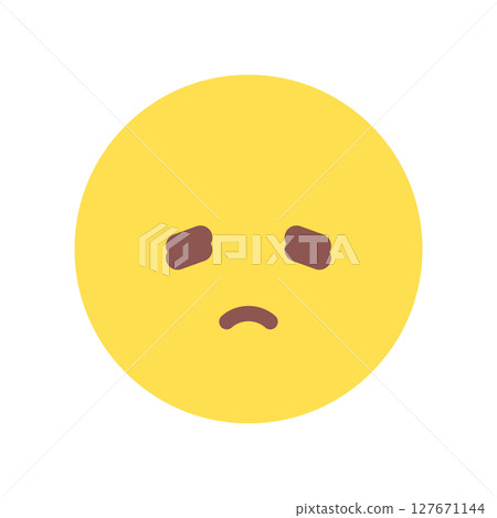 Emoji of a sad, depressed face - Image of a negative emotion with a disappointed or dejected expression Emoji of a sad, depressed face - Image of a negative emotion with a disappointed or dejected expression 127671144