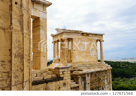 Temple of Athena Nike on Acropolis hill Temple of Athena Nike on Acropolis hill 127671568
