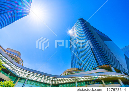 Tokyo cityscape in Japan - View of TAKANAWA GATEWAY CITY in front of Takanawa Gateway Station 127672844
