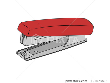 紅色訂書機插圖圖示素材 127673808
