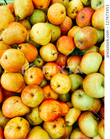 lots of apples fruit for cooking as background 127673953