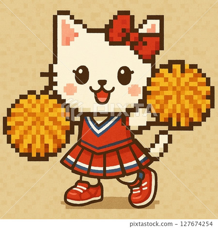 Cheerleader cat icon Cheerleader cat icon 127674254
