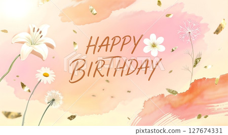 spring background with flowers 127674331