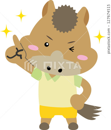 靈感迸發!馬兒舉起手指(馬年) 靈感迸發!馬兒舉起手指(馬年) 127674515