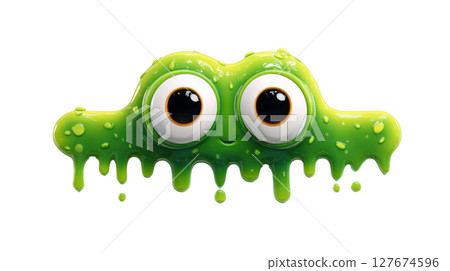 germ icon with a slime trail and big eyes germ icon with a slime trail and big eyes 127674596