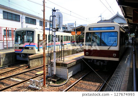 Railway line to "Kurama, Kibune" and "Mount Hiei"... [Eizan Electric Railway] Demachiyanagi Station 127674993