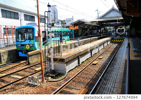 Railway line to "Kurama, Kibune" and "Mount Hiei"... [Eizan Electric Railway] Demachiyanagi Station 127674994