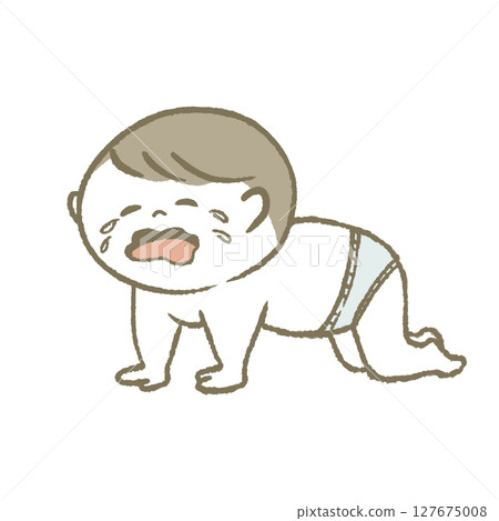 嬰兒爬行並哭泣 127675008