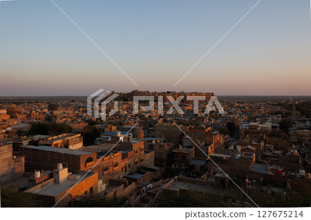 Jaisalmer fort at dusk 127675214