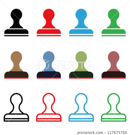 Stamp icon set Stamp icon set 127675788