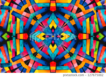 Bright multicolored stripes on black background, colorful abstract pattern Bright multicolored stripes on black background, colorful abstract pattern 127675882