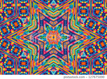 Background with bright colorful abstract pattern 127675890