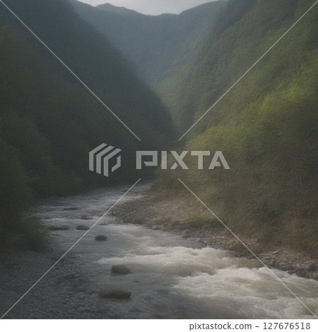 Misty river 127676518