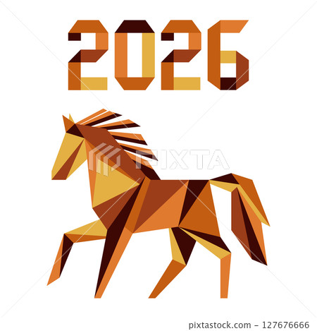 New Year Horse Symbol 2026 Chinese Zodiac Origami New Year Horse Symbol 2026 Chinese Zodiac Origami 127676666
