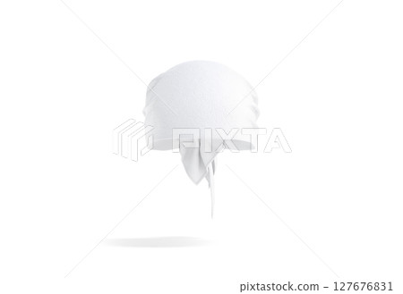 Blank white bandana head wrap mockup, front view Blank white bandana head wrap mockup, front view 127676831