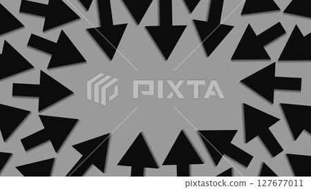 Arrows frame. Arrows pointing in the middle. Attention and focus concept. Arrows frame. Arrows pointing in the middle. Attention and focus concept. 127677011