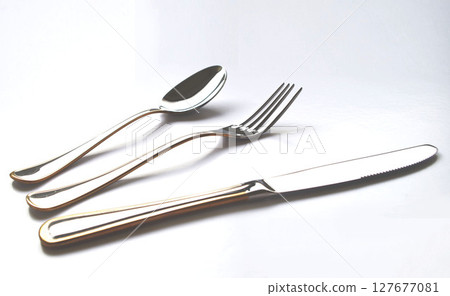 Cutlery knife fork spoon stainless steel tableware tableware Cutlery knife fork spoon stainless steel tableware tableware 127677081