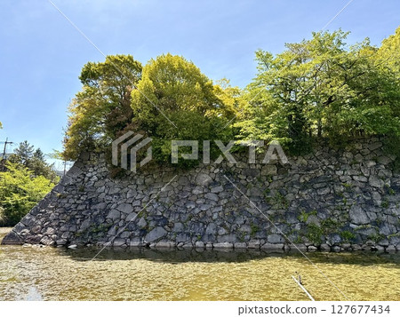 A landscape with stone walls A landscape with stone walls 127677434