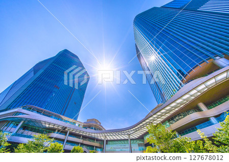 Tokyo cityscape, Japan, June. View of Takanawa Gateway City in front of Takanawa Gateway Station, etc. Tokyo cityscape, Japan, June. View of Takanawa Gateway City in front of Takanawa Gateway Station, etc. 127678012