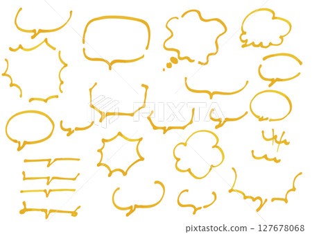 A fluffy speech bubble drawn with Copic A fluffy speech bubble drawn with Copic 127678068