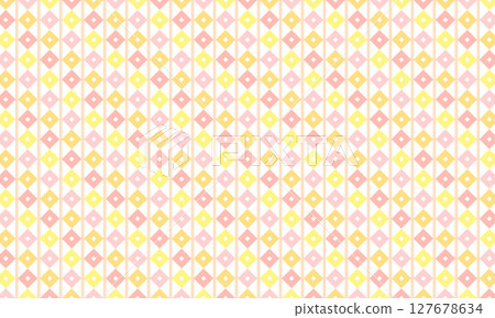 Cute pink wallpaper with a pattern of nail-pulling joints 127678634