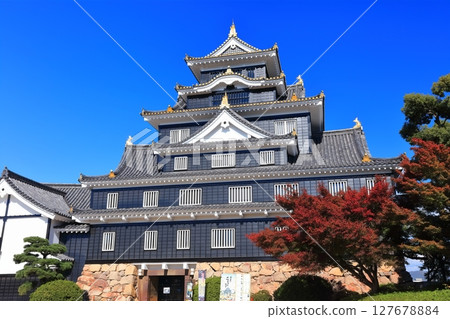 [Okayama Prefecture] Okayama Castle's castle tower in autumn colors (after major renovation in the Reiwa era) 127678884