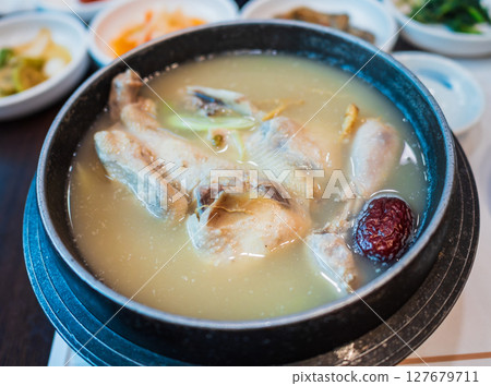 Authentic Korean Samgyetang 127679711
