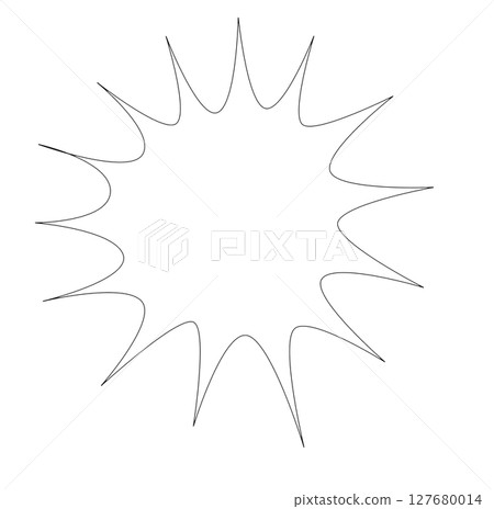 Simple surprised speech bubble material Simple surprised speech bubble material 127680014