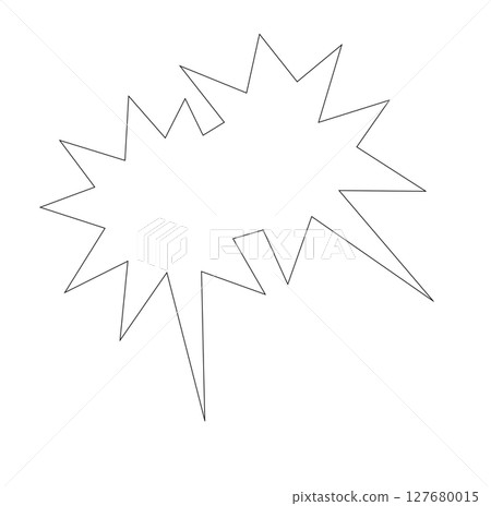 Simple surprised speech bubble material Simple surprised speech bubble material 127680015