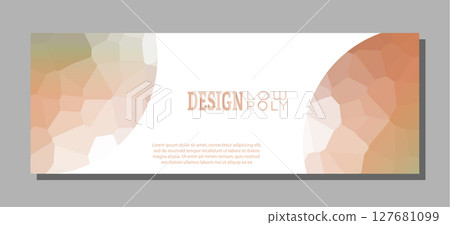 Cover layout with a colored polygonal background. Design template for poster, banner, interior and creative ideas 127681099