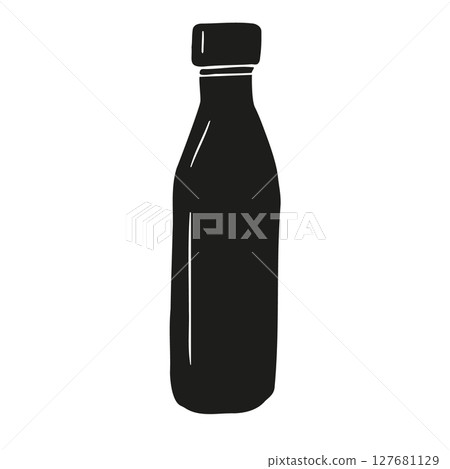 Vector hand drawn sketch doodle thermo bottle Vector hand drawn sketch doodle thermo bottle 127681129