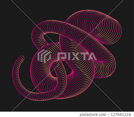 The spiral. The dynamic shape of the parallel lines creates the illusion of volume. A design element for creative ideas The spiral. The dynamic shape of the parallel lines creates the illusion of volume. A design element for creative ideas 127681228