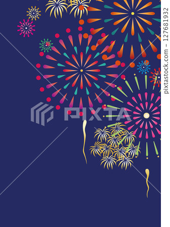 五顏六色的煙花插畫 五顏六色的煙花插畫 127681932