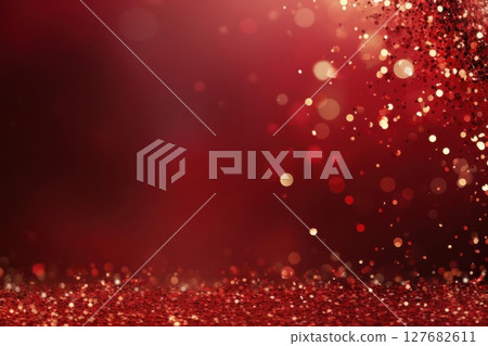 Celebrate with red glitter and bokeh lights with festive theme Celebrate with red glitter and bokeh lights with festive theme 127682611
