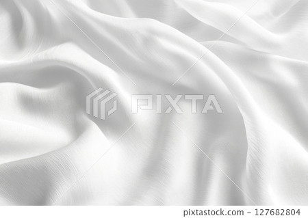 Delicate White Fabric Texture Creates a Soft Background With Abstract Look Delicate White Fabric Texture Creates a Soft Background With Abstract Look 127682804
