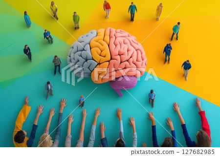 People Around Brain Give Mental Support for Idea and Creativity People Around Brain Give Mental Support for Idea and Creativity 127682985