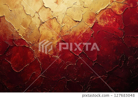 Abstract Textures, Golden and ruby color create bold, dynamic textures and contrasts 127683048