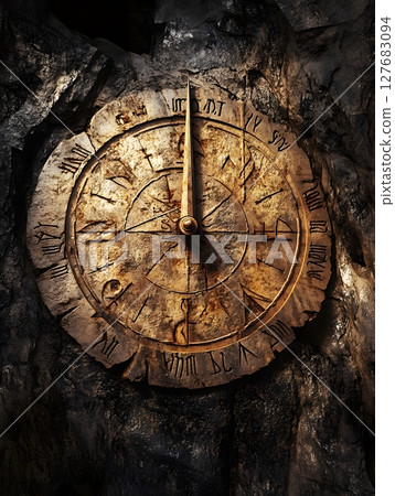 An_ancient_magical_sundial_carved_in_stone 127683094