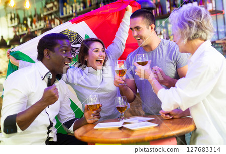 Happy diverse group celebrating Mexico Happy diverse group celebrating Mexico 127683314