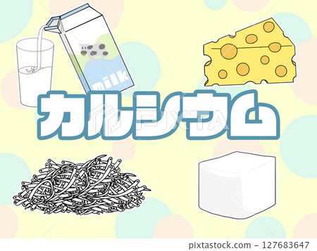 Calcium image illustration (with background) 127683647