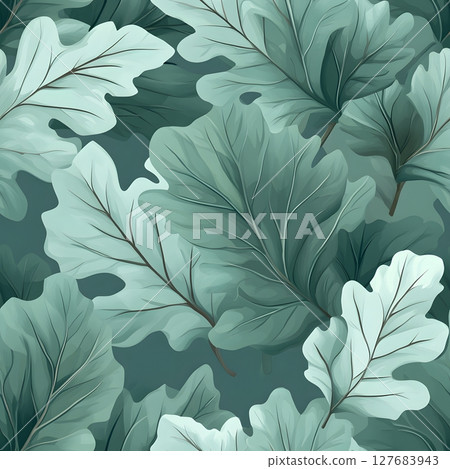 seamless pattern with green leaves seamless pattern with green leaves 127683943