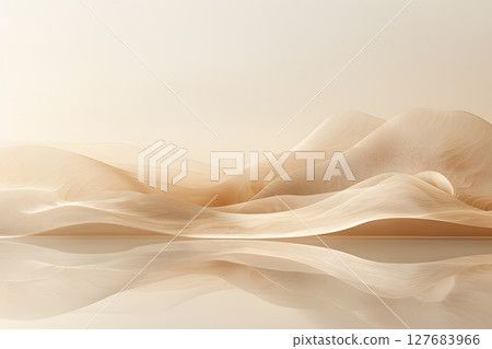 Macro photography of a wave on a white background resembling a petal or feather 127683966