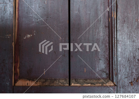 Old purple wooden rural closet background 127684107