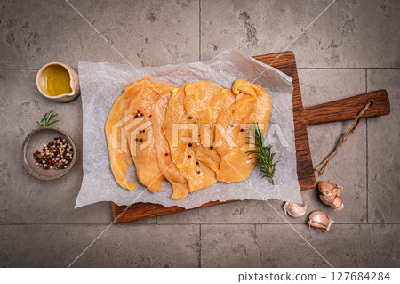 Raw free range and corn fed chicken Raw free range and corn fed chicken 127684284