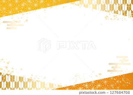 Autumn Year-end gift Respect for the Aged Day Japanese pattern background frame 127684708