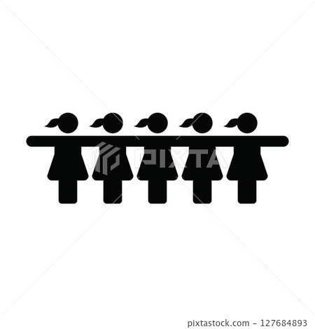 People icon vector male and female group of persons symbol in glyph pictogram illustration 127684893