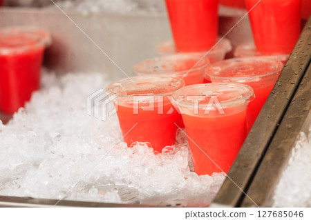 Closeup food stall outdoor on street Closeup food stall outdoor on street 127685046