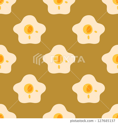 Seamless Warm Floral Cartoon Pattern Seamless Warm Floral Cartoon Pattern 127685137