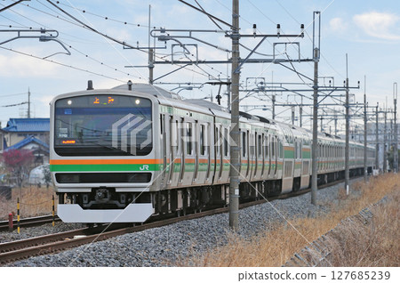 Tohoku Main Line, Kurihashi-Higashiwashimiya, JR East, E231 series 1000 series, U535 formation (Oyama) Tohoku Main Line, Kurihashi-Higashiwashimiya, JR East, E231 series 1000 series, U535 formation (Oyama) 127685239