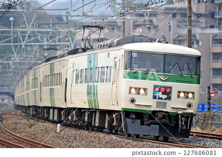 東海道線 真鶴 JR 東日本 185 系 A8 編組（大宮）大通子 127686081